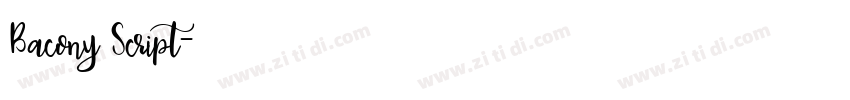 Bacony Script字体转换 Bacony Script字体转换